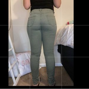 olive green denim pants